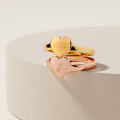 Engravable One Heart Ring