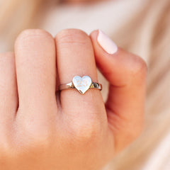 Engravable One Heart Ring