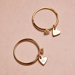 Demi-Fine Engravable Heart Ring