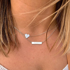 Demi-Fine Engravable Heart Choker