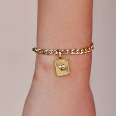 Harper Textured Heart Charm