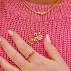 Harper Textured Heart Charm