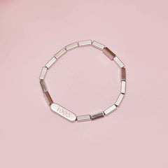 Engravable Rectangle Bead Stretch Bracelet
