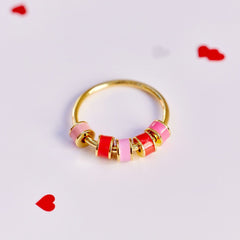 Enamel Bead Fidget Ring
