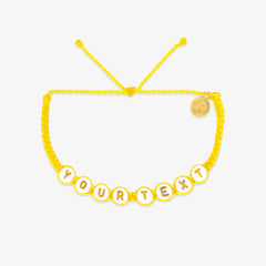 White Alphabet Bead Bracelet