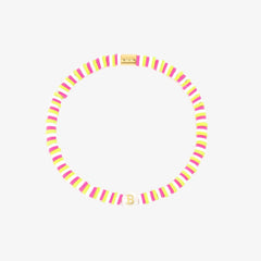 Raspberry Alphabet Stretch Bracelet