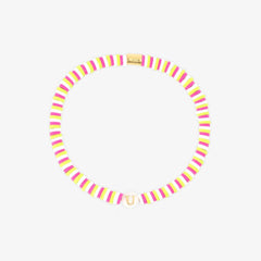 Raspberry Alphabet Stretch Bracelet