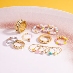 Scallop Enamel Ring Band