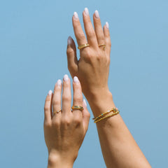 Initial Pearl & Seed Bead Stretch Bracelet