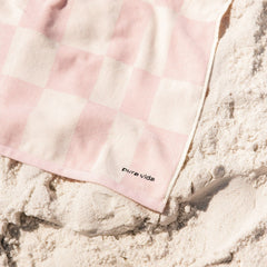 Pink & White Checkerboard Towel