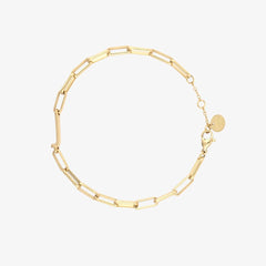 Initial Paperclip Chain Bracelet