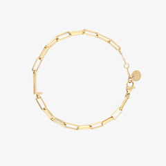 Initial Paperclip Chain Bracelet