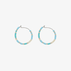 Playa Seed Bead Hoop Earrings