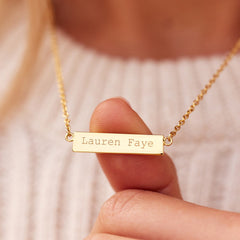 Engravable Bar Necklace