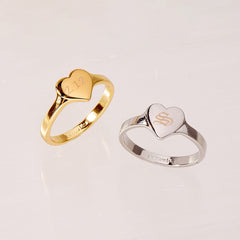 Engravable One Heart Ring