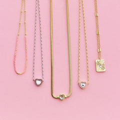 Rhinestone Heart Choker