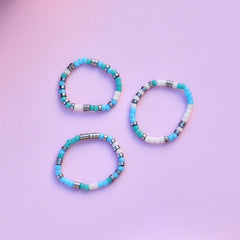 Seafoam Dream Stretch Ring Set of 3