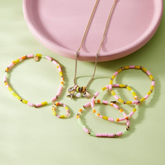 Sarita Mixed Seed Bead Stretch Bracelet Set of 3