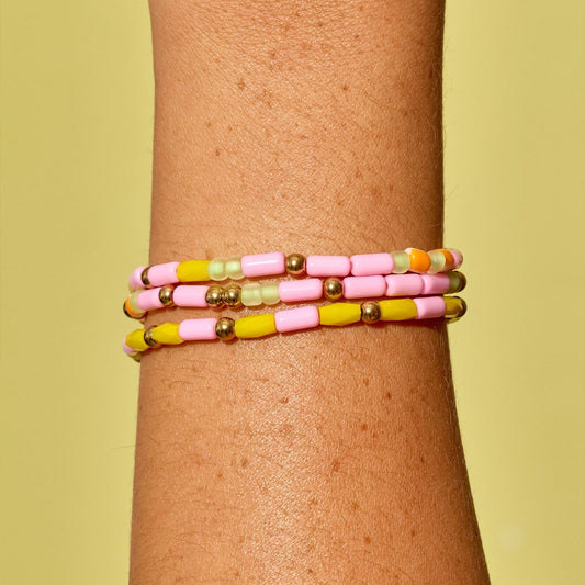 Sarita Mixed Seed Bead Stretch Bracelet Set of 3