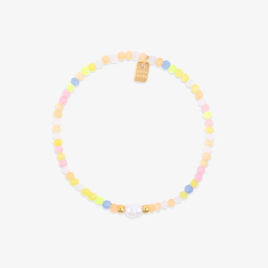 Blooming Frosted Bead Stretch Bracelet