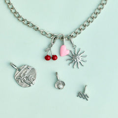 Harper Enamel Puffy Heart Charm