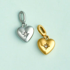 Harper Starburst Heart Charm