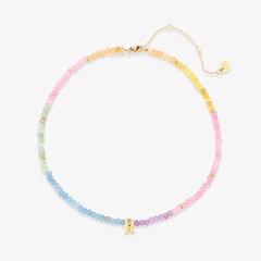 Initial Ombre Stone Bead Choker
