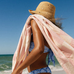 Pink & White Checkerboard Towel