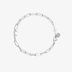 Initial Paperclip Chain Bracelet