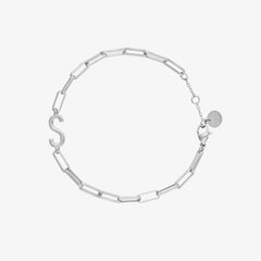 Initial Paperclip Chain Bracelet