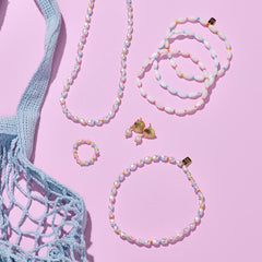 Rainbow Reef Pearl Stretch Ring